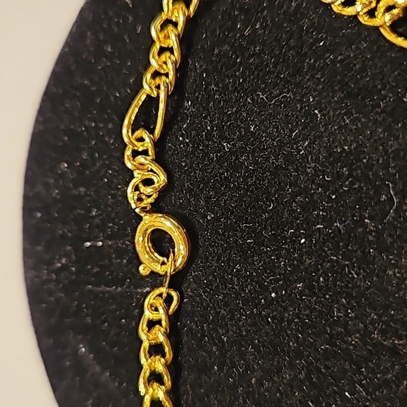 FIGARO CHAIN GOLDTONE 19 1/2" Necklace & 7" Matching Bracelet - Picture 3 of 6